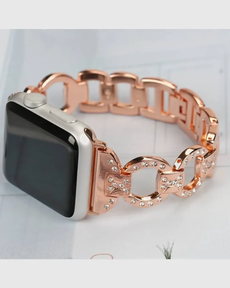 Alternative view of Venice Bracelet Apple Watch Band - Rose Gold