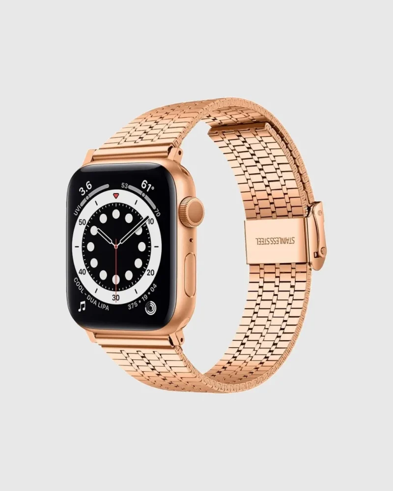 Titan Stainless Steel Apple Watch Band - Rose Gold