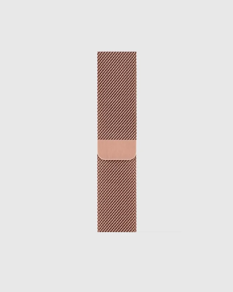 Alternative view of Milanese Loop Apple Watch Band - Rose Gold
