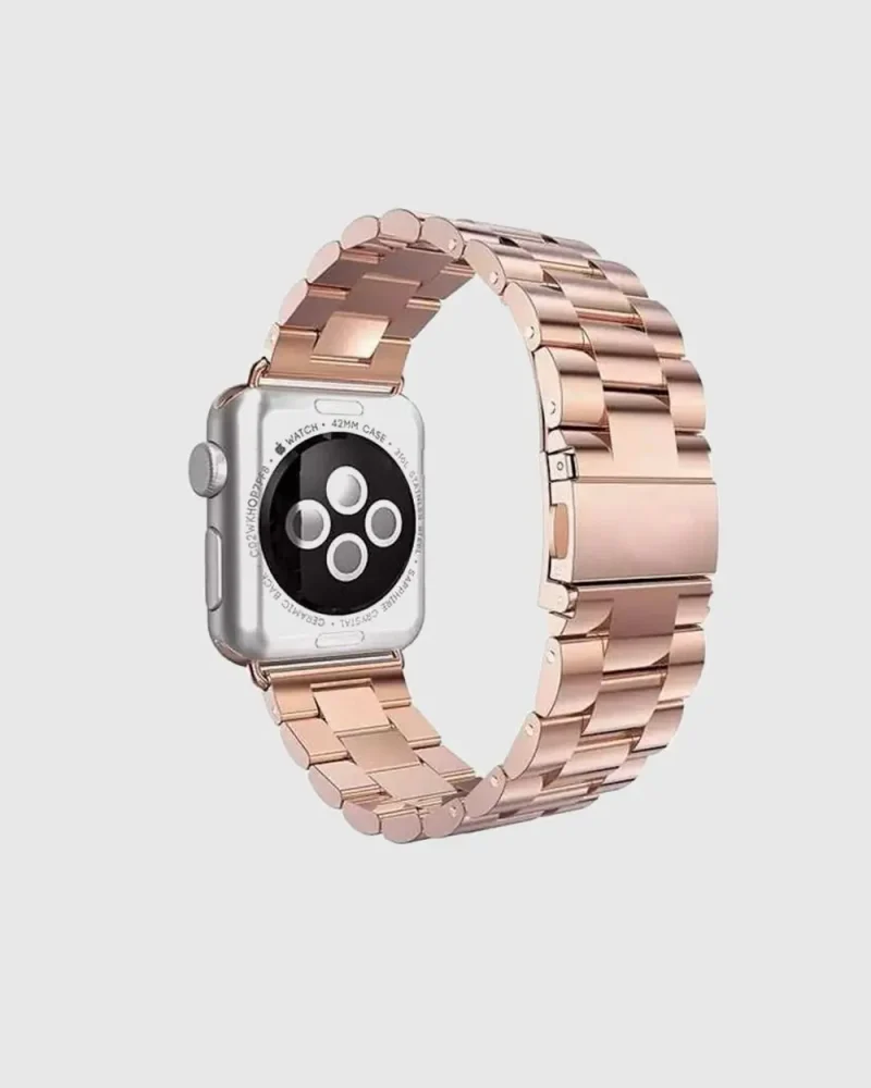 Alternative view of Classic Stainless Steel Apple Watch Band - ROSE GOLD