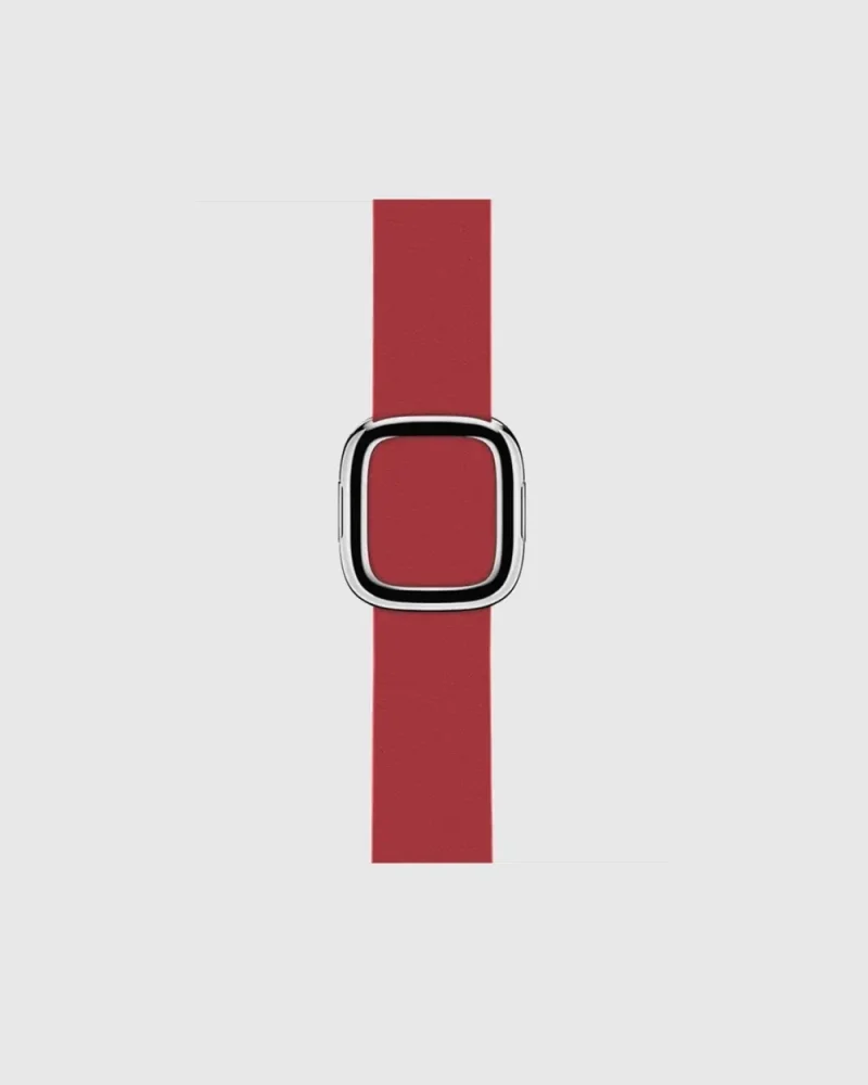 Alternative view of Modern Apple Watch Band - Ruby Red