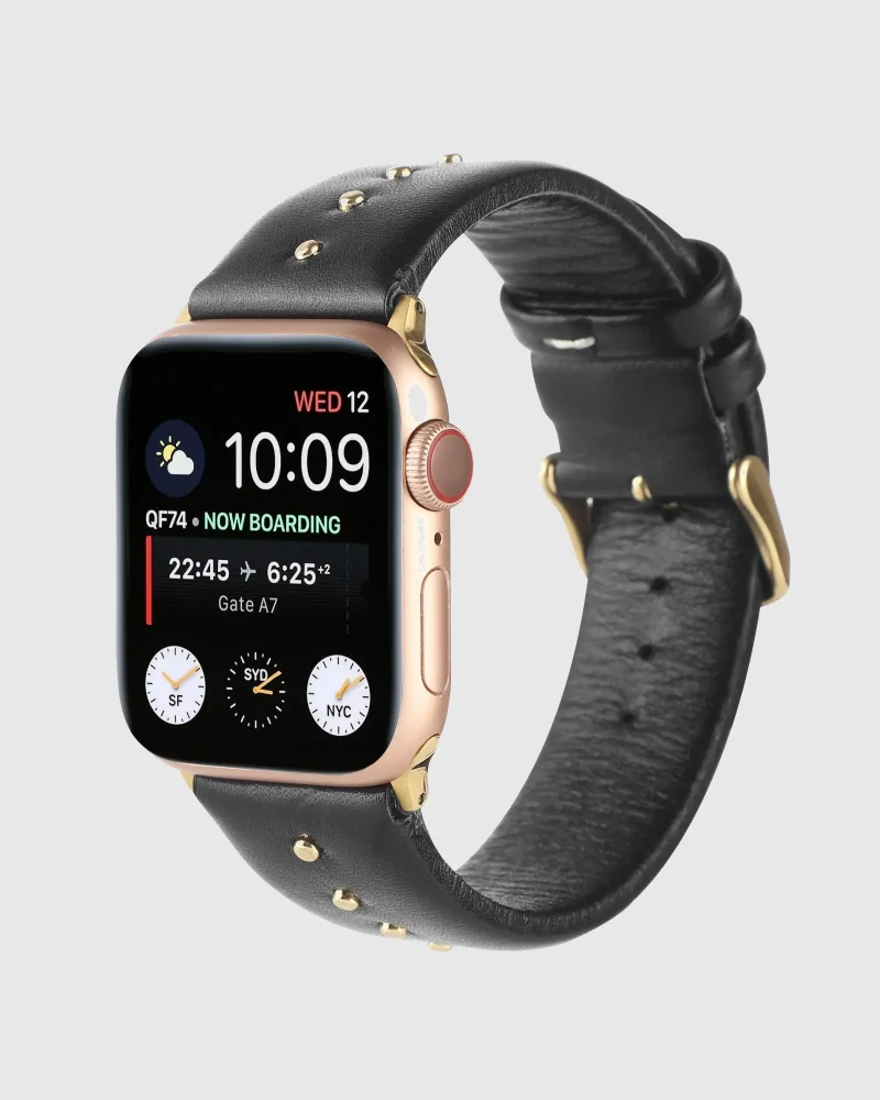 Shakira Leather Apple Watch Band - Shakira Black
