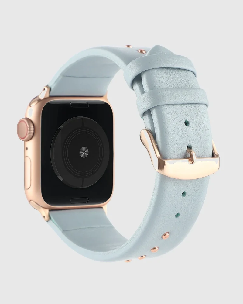 Shakira Leather Apple Watch Band - Shakira Light Blue