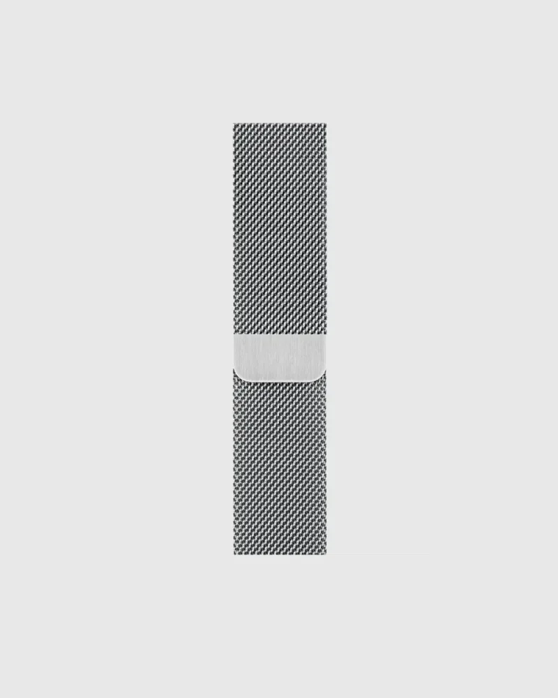 Alternative view of Milanese Loop Apple Watch Band - Silver
