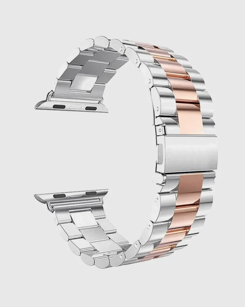 Alternative view of Classic Stainless Steel Apple Watch Band - Silve Rose Gold