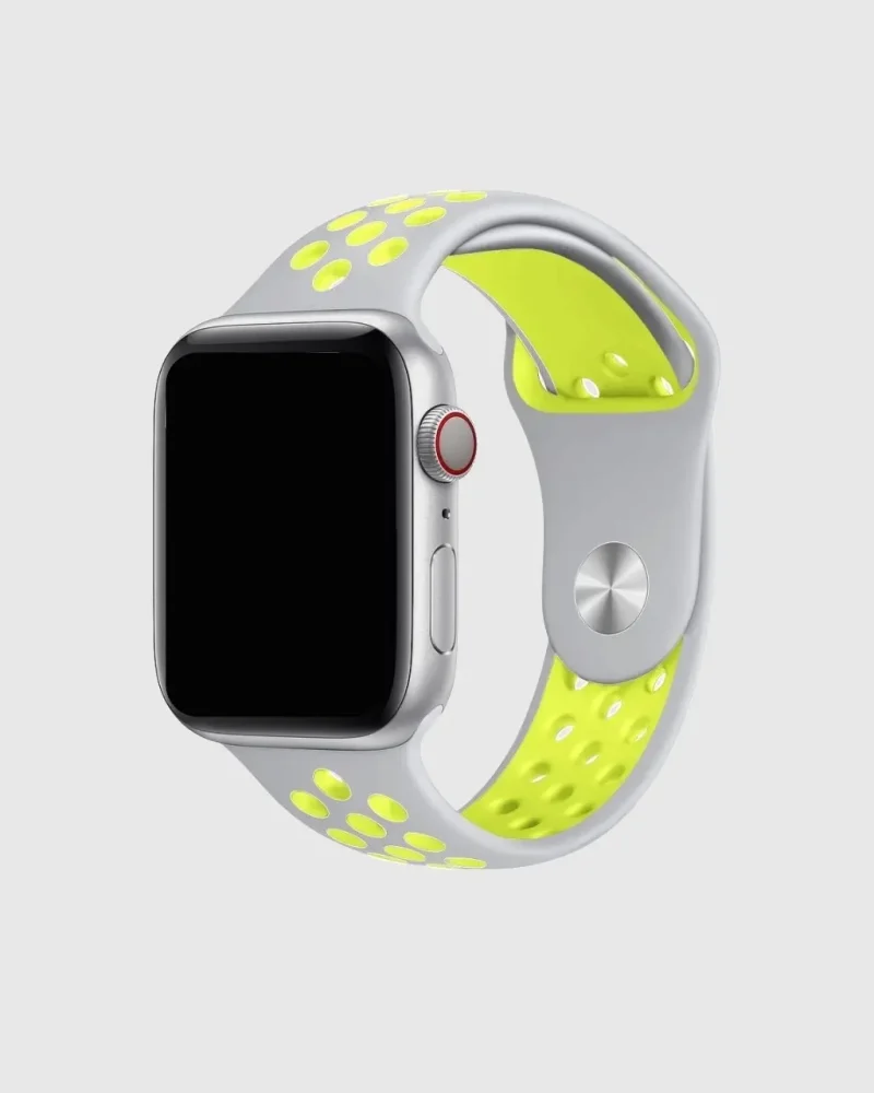 Sport Band Active Apple Watch Band - Silver Volt