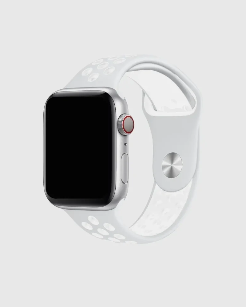 Sport Band Active Apple Watch Band - Silver White