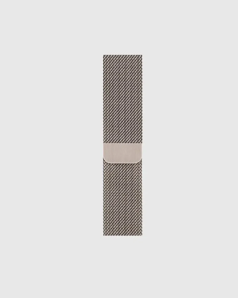 Alternative view of Milanese Loop Apple Watch Band - Starlight