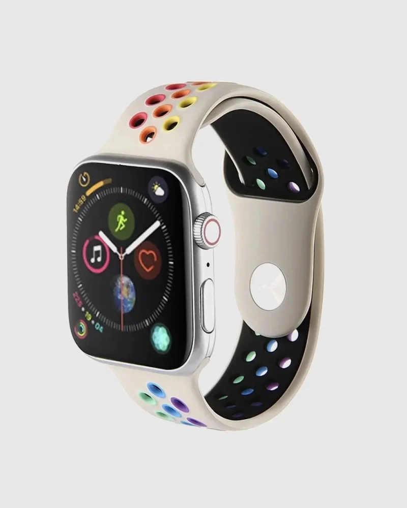 Sport Band Active Apple Watch Band - Stone Rainbow Pride