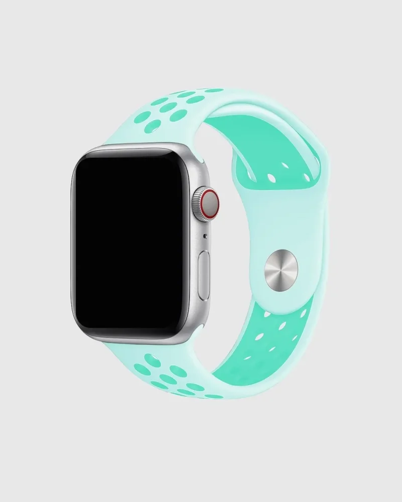 Sport Band Active Apple Watch Band - Teal Tint Tropical Twist