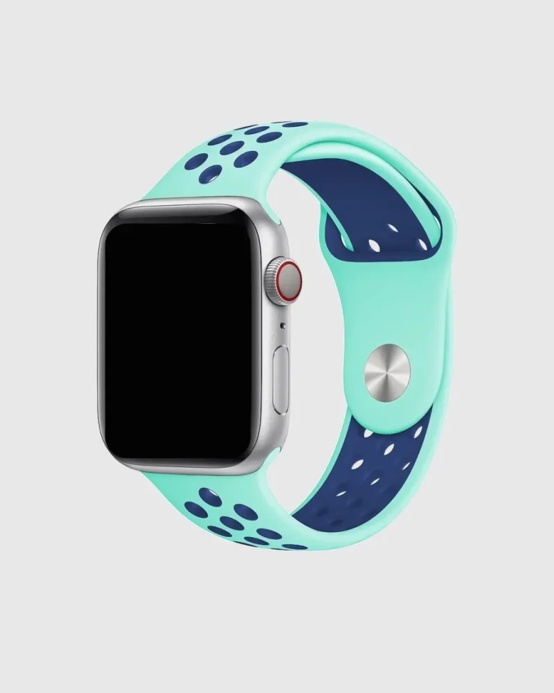 Sport Band Active Apple Watch Band - Turquoise Midnight Blue