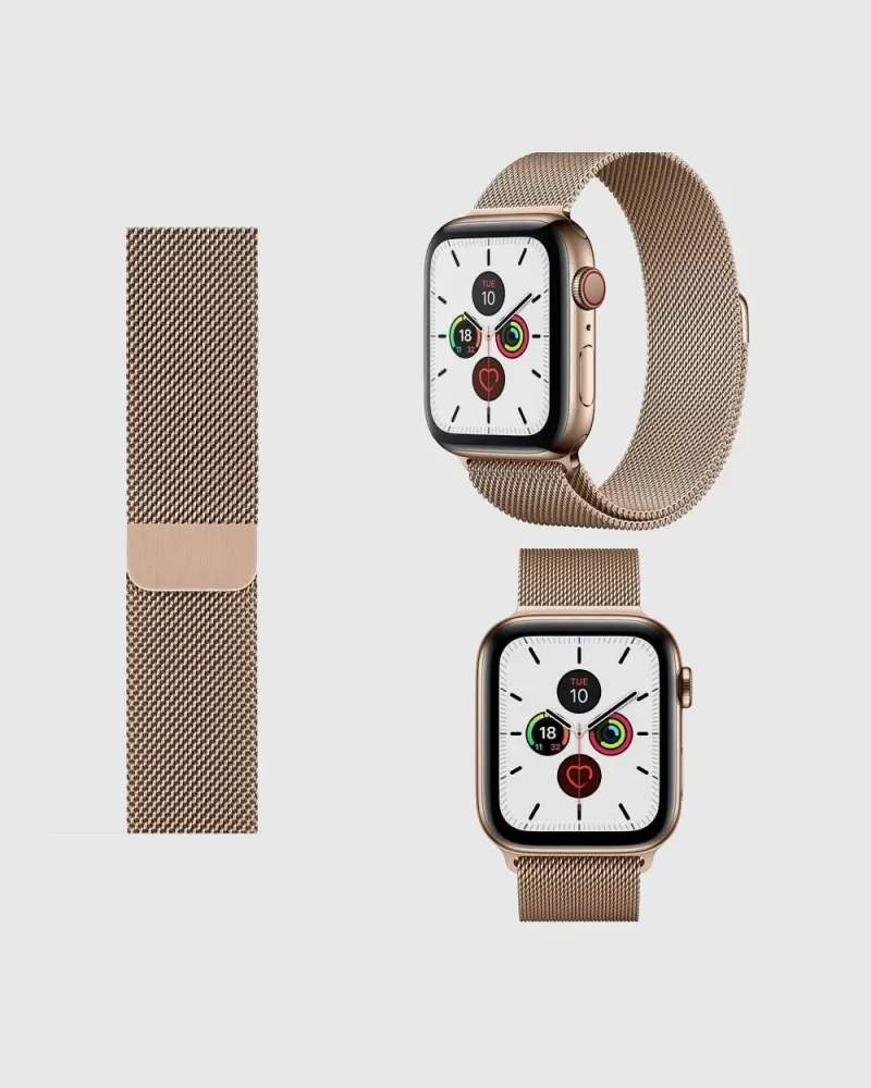 Milanese Loop Apple Watch Band - Vintage Gold