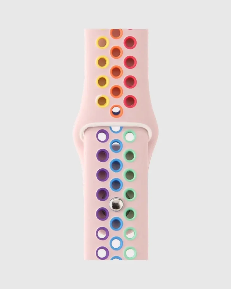 Alternative view of Sport Band Active Apple Watch Band - Vintage Rose Rainbow Pride