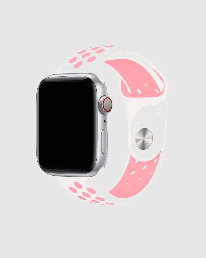 Sport Band Active Apple Watch Band - White Light Pink
