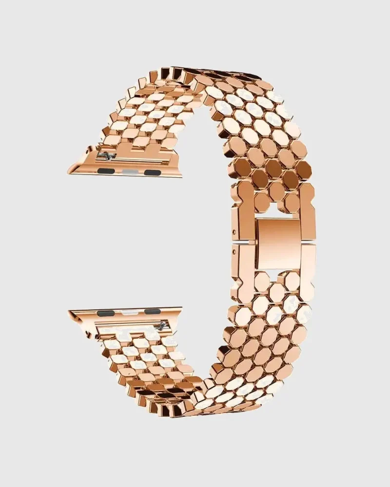 Alternative view of Aspen Bracelet Apple Watch Band - Aspen Rose Gold