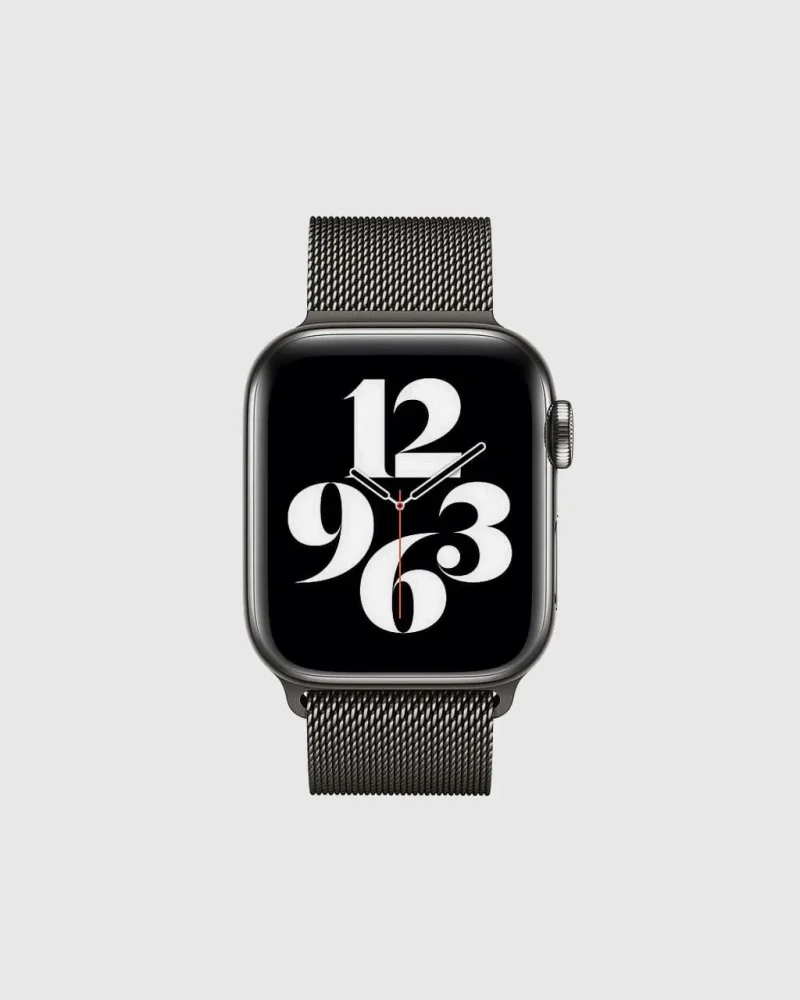 Alternative view of Milanese Loop Apple Watch Band - Graphite