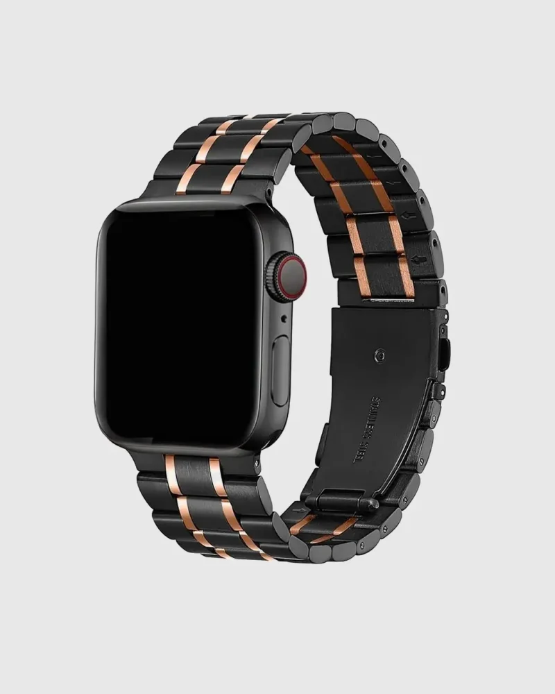Classic Stainless Steel Apple Watch Band - Black Rose Pink