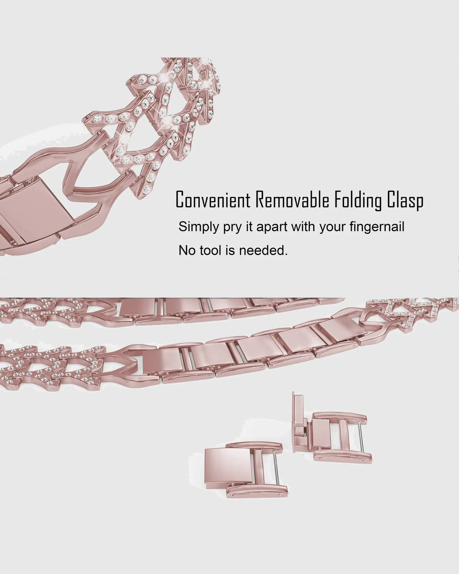 Genevieve Bracelet Apple Watch Band - Rose Gold - Image 3