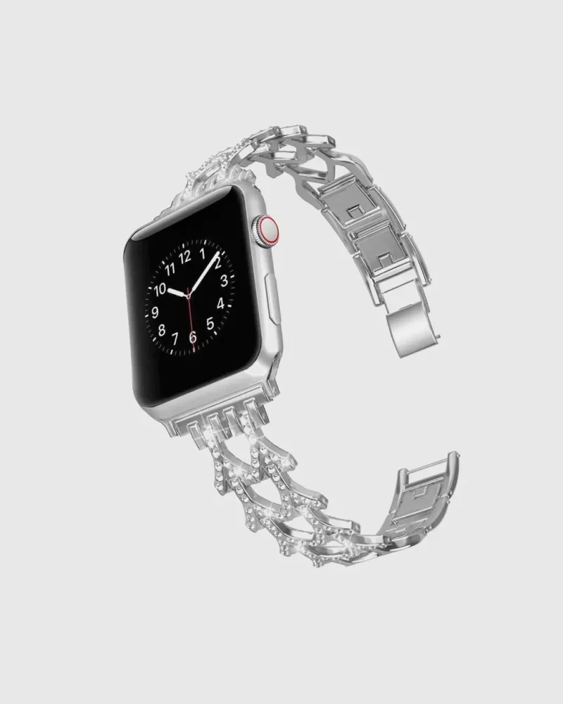 Alternative view of Genevieve Bracelet Apple Watch Band - Silver