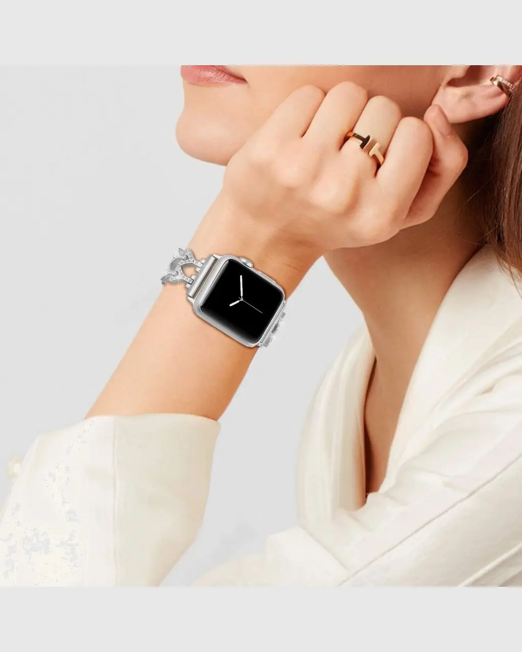 Genevieve Bracelet Apple Watch Band - Silver - Image 5