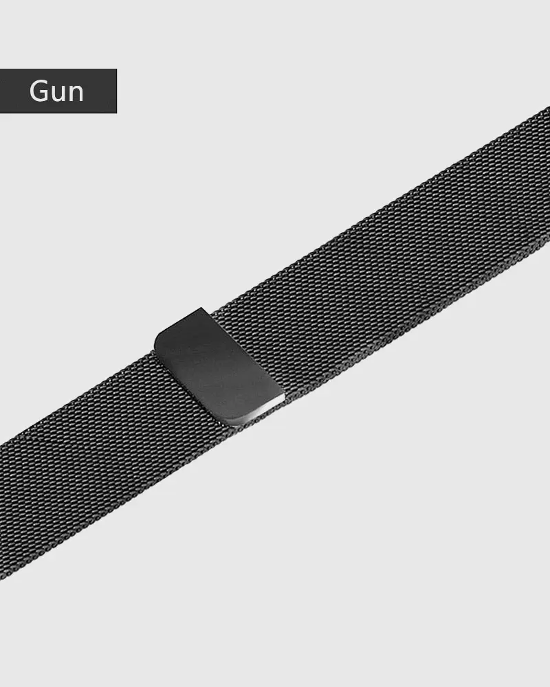 Alternative view of Milanese Loop Apple Watch Band - Gun Metal