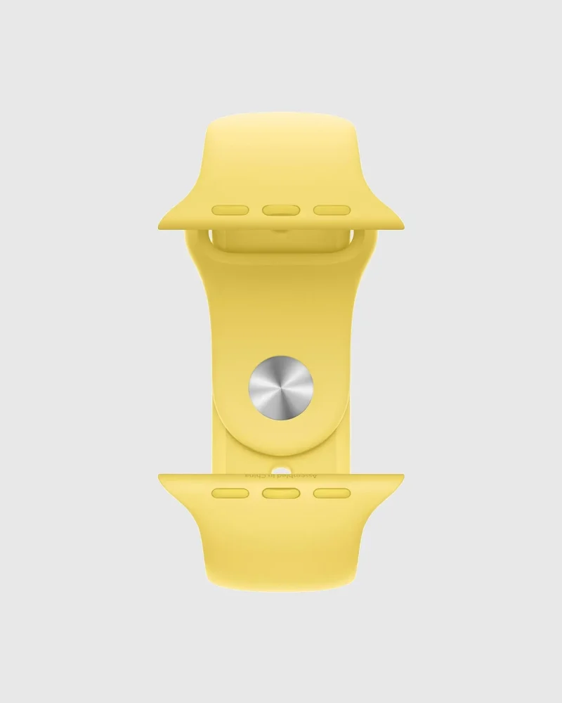 Alternative view of Sport Band Apple Watch Band - Lemon Zest | Soft Silicone Strap