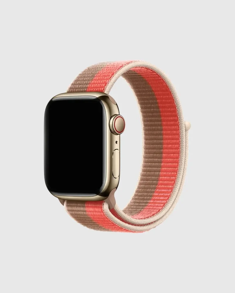 Sport Loop Apple Watch Band - Pink Pomelo Tan