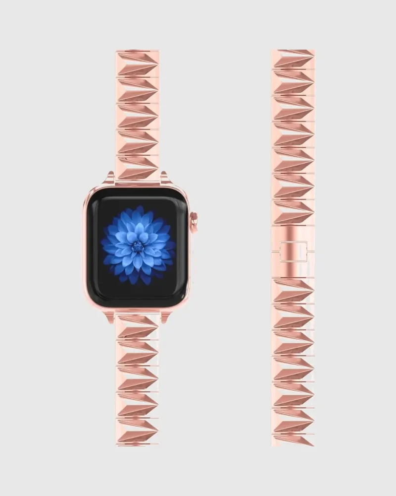 Alternative view of Pyramid Bracelet Apple Watch Band - Rose Gold