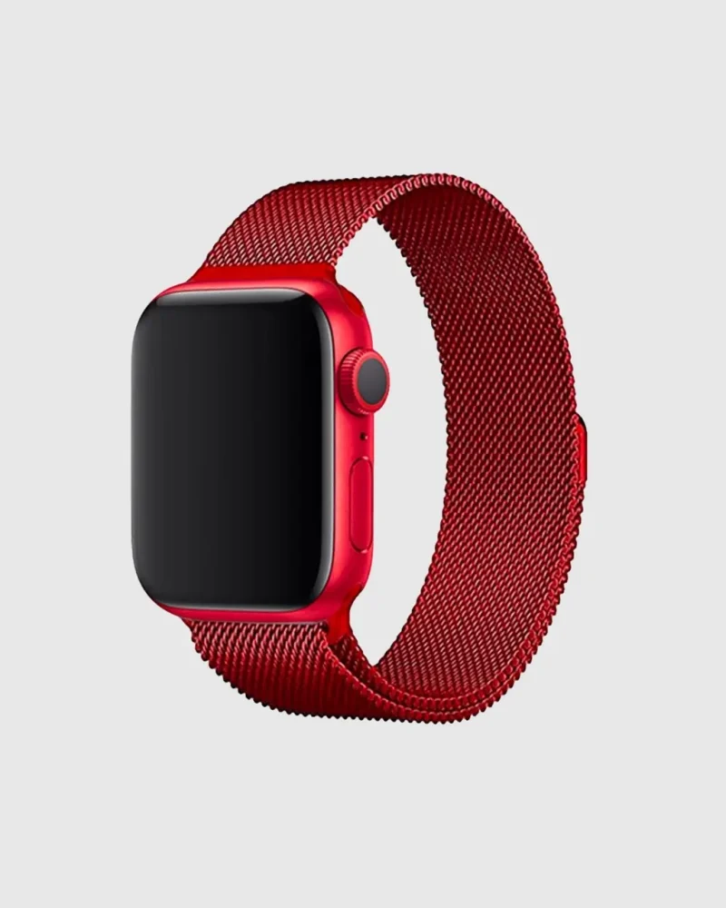 Milanese Loop Apple Watch Band - Red